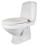 Nautic 2 toilet 3/6 ltr med lukket S lås hvid